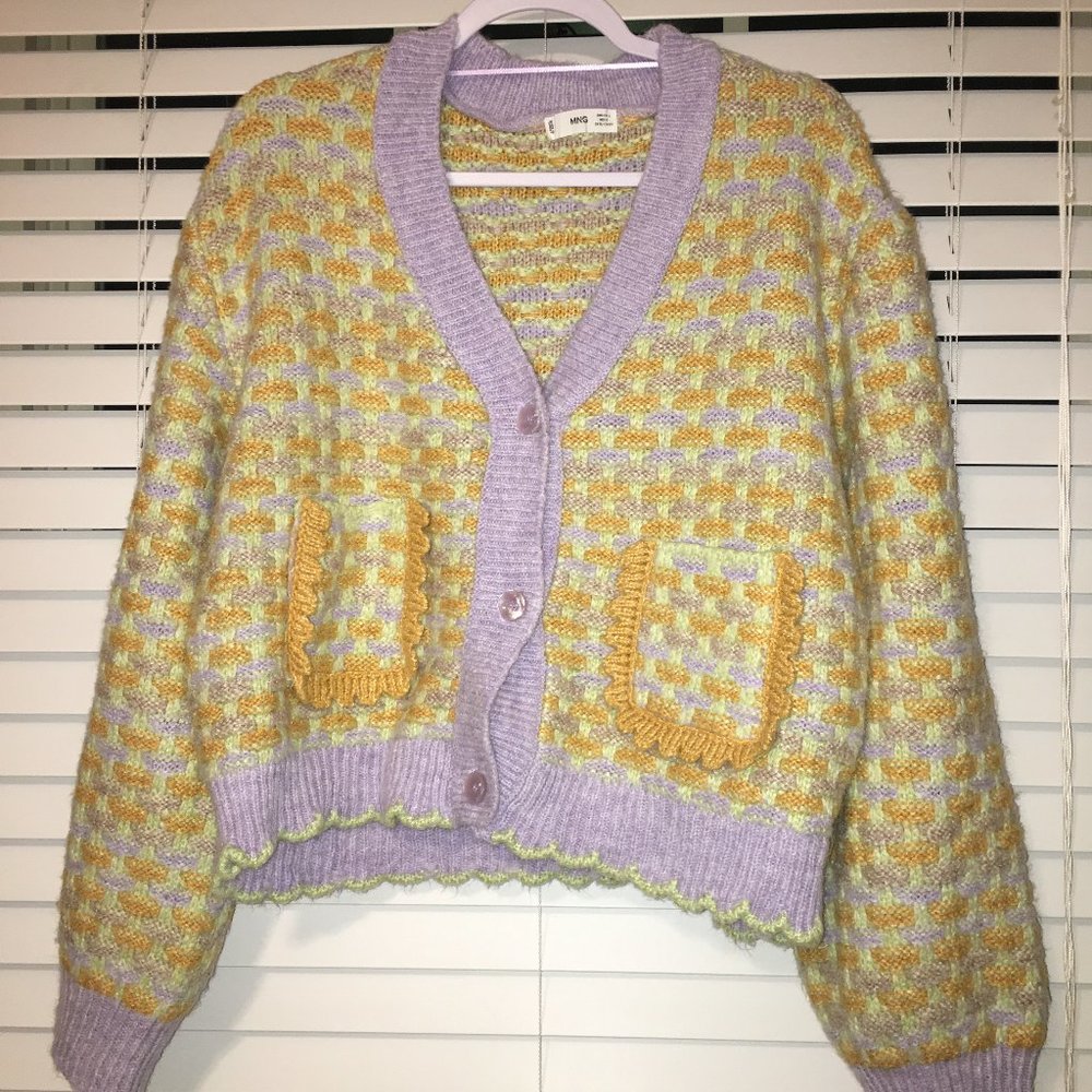 MANGO Multi-color Knit Cardigan